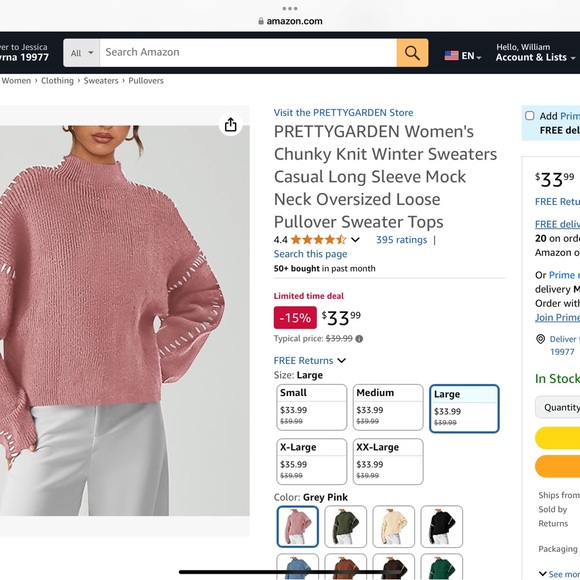 pretty Garden Sweaters - Women's Pink Chunky Knit Sweater